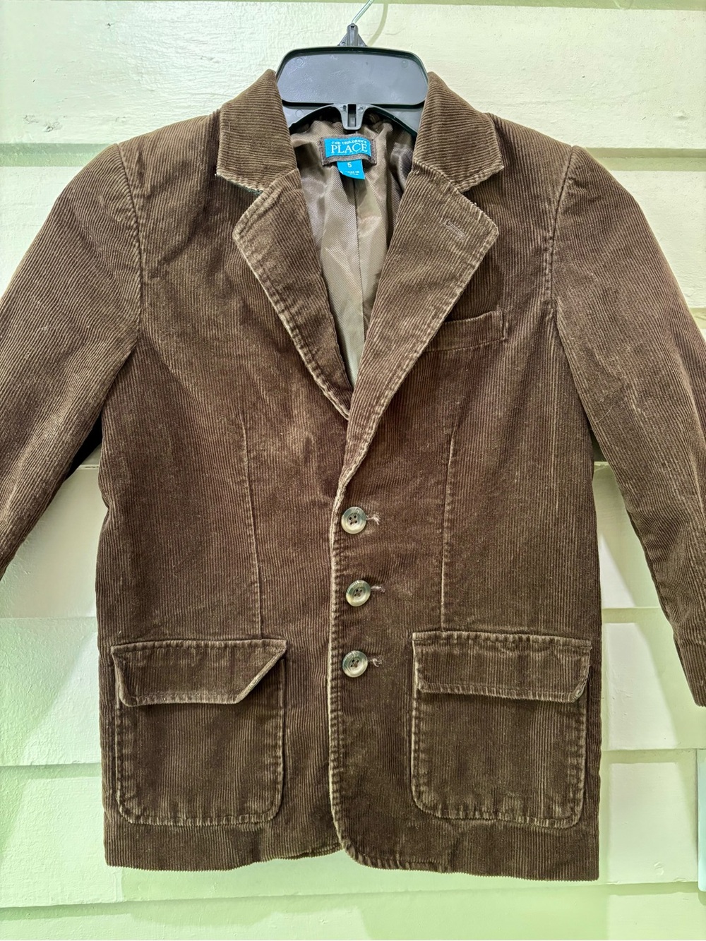 🔥5 for $25🔥 The Children’s Place Boys Brown Corduroy 3 Button Blazer Jacket Size